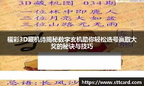 福彩3D藏机诗揭秘数字玄机助你轻松选号赢取大奖的秘诀与技巧